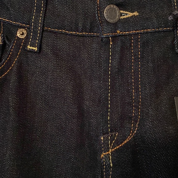 LUCKY BRAND MID RISE RELAXED FIT BOOTLEG DARK WASH BLUE JEANS 27/32 S 4 - Picture 2 of 7